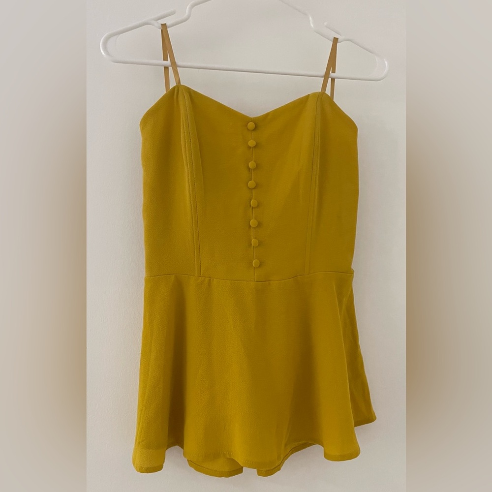 Monteau Mustard Strapless Dress